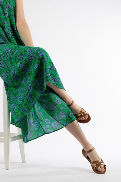 

sandals women's gold tan genuine leather, Black