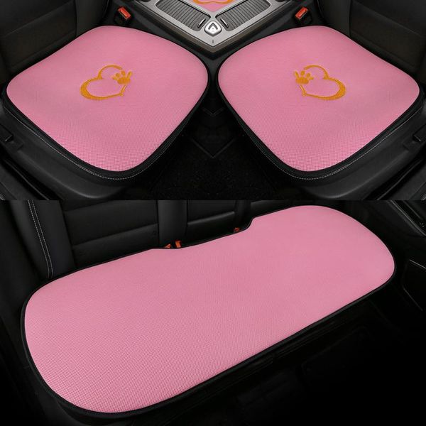 

car seat covers 3pcs/set 5seats cover 3d air mesh front rear cushion breathable protector mat pad universal auto interior truck suv van