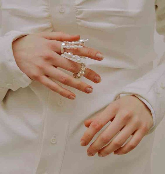 

band ring rings 20 fashion street crown creative design personality size pearl tassel gold foil ring girlfriend, Silver