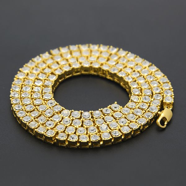 

rhinestone tennis bracelet hip-hop style simulated diamond bracelets bling bling jewelry gift gold sliver men's punk bracelets, Golden;silver