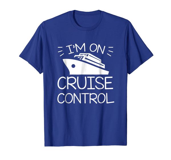 

im on cruise control cruise boating saying funny shirt, White;black
