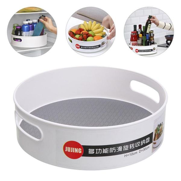

kitchen storage & organization plastic round serving fruit tray tpr non-slip plate tea dishe drink platter dinner beef steak snack