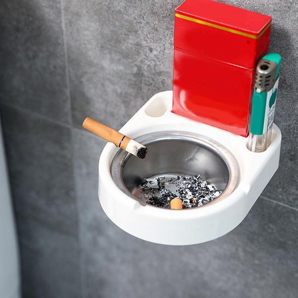 

wall mount cigarette smoke ashtray portable for office home new metal ashtray