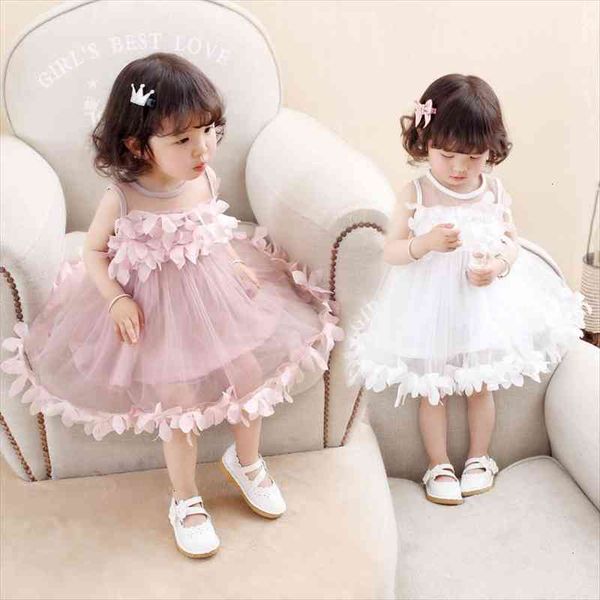 

childrens summer christmas cute sweet girl dresses lace vest embroidered mesh princess petal, Red;yellow