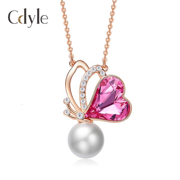 

necklace , flower, butterfly, love, pearl pendant, fashionable, simple and versatile, Silver