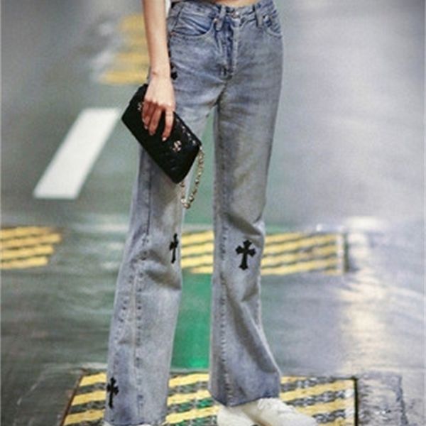 

and alu european 2021 new american ch leather cross blue skinny jeans