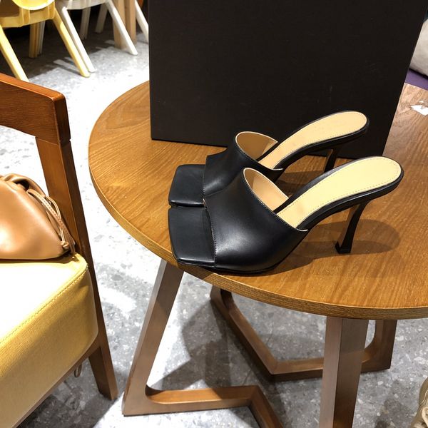 

casual gladiator stiletto heel black designer fashion sandals slippers luxury slip-on shoes