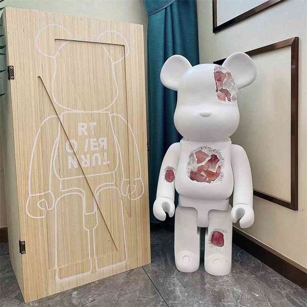

eroded crystal violence bear 1000% 70cm living room store resin oversized ornament doll hand-made gift