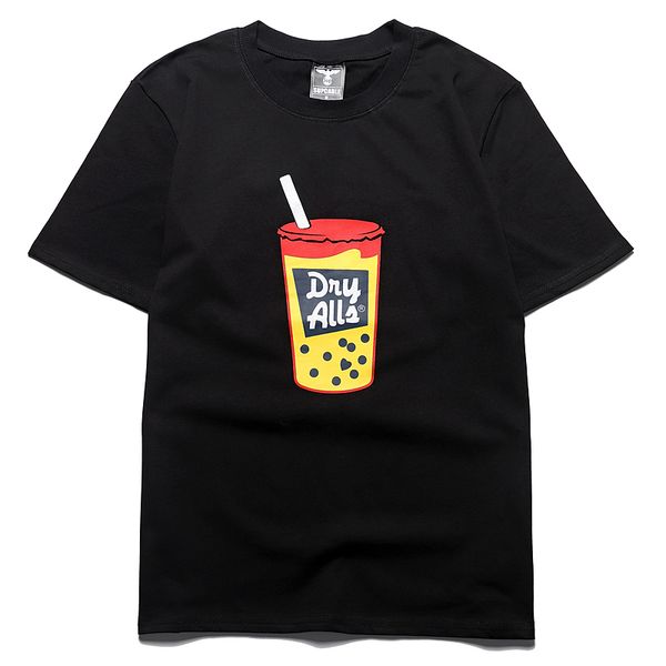 

2021 2021ss human made t-shirt pearl milk tea printing tee new style men women casual streetwear cotton t-shirts es36, Black
