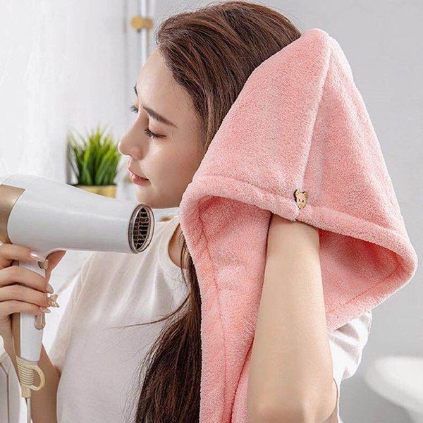 

towel microfiber hair drying fast dryer bath wrap hat supe absorption turban for girl women