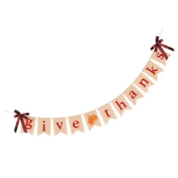 

party decoration 1pc thanksgiving day hanging flag banner (assorted color)