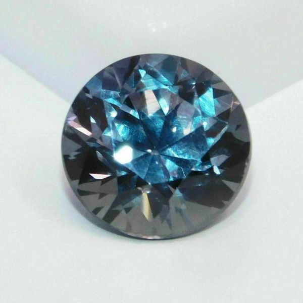 

loose diamonds lab created alexandrite round shape quality 10x10mm stone, Black