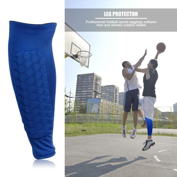 

1pc durable calf kneepad solid color smooth surface basketball anti-collision kneepad sport calf sleeve honeycomb knee protector, Black;gray