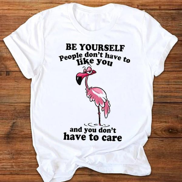 

women graphic flamingo letter printing funny 90s fashion style print clothes lady tees female t shirt womens t-shirt, White