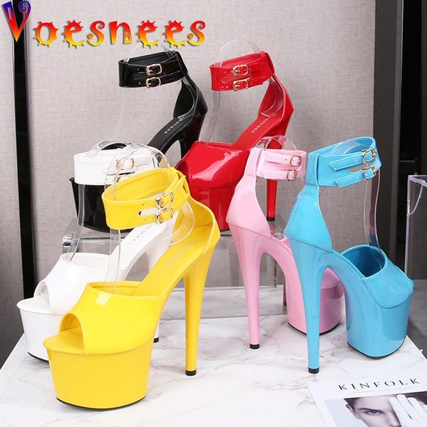 

sandals 2021 17cm heel gladiator women stripper shoes summer thin cover high heels platform rome party sandal, Black