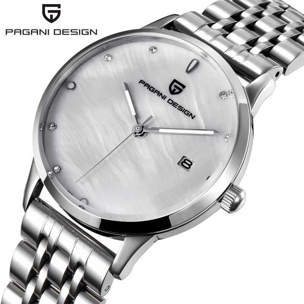 

wristwatches pagani design brand lady fashion quartz watch women waterproof 30m shell dial luxury dress watches relogio feminino xfcs pd 272, Slivery;brown