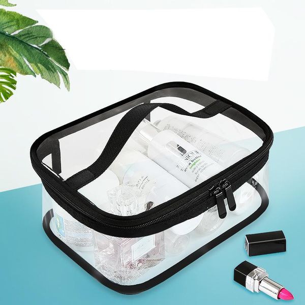 

eyebrow tools & stencils waterproof transparent pvc bath cosmetic bag women make up case travel zipper makeup beauty wash organizer toiletry