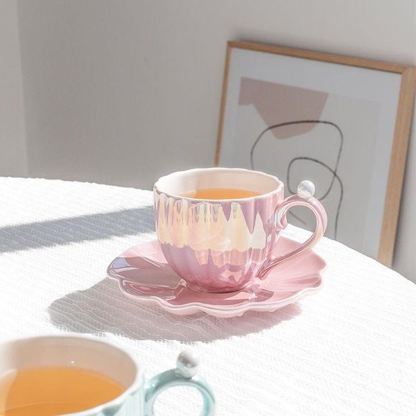 

cups & saucers vintage coffee cup with saucer ceramic handmade afternoon tea set office creative luxury caneca bd50bd