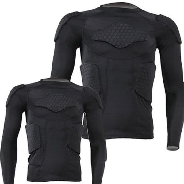 

shirt sports suit basketball football armor collision wear men's goalkeeper crash suit sports wear training, White;black