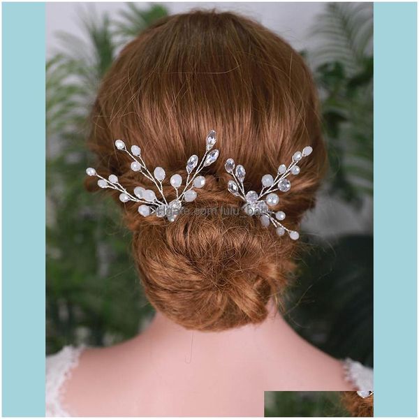 

hair jewelryhair clips & barrettes bridal pins white flower jewelry crystal headpieces elegant women ornaments for bride wedding aessories d, Golden;silver