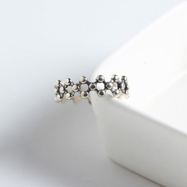 

tyj0185 round bead silver ring us s925 silver personality irregular ball opening ring female