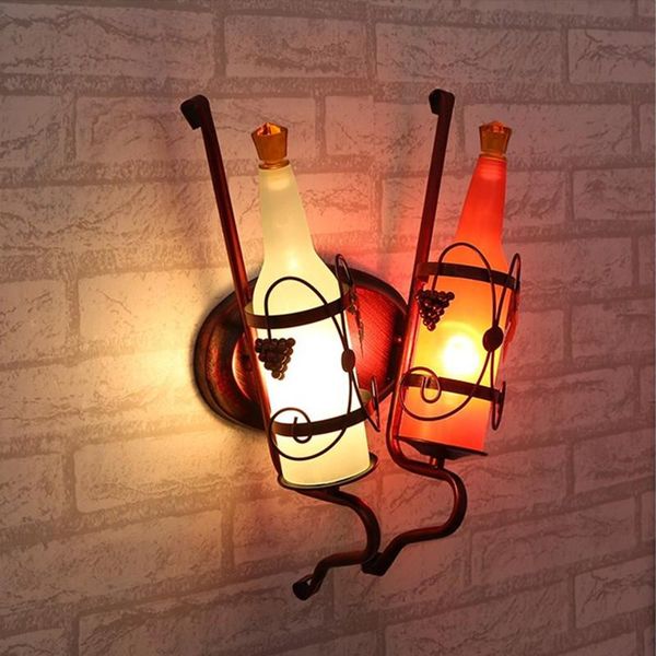 

wall lamp led retro wine bottle light bedroom decor lights