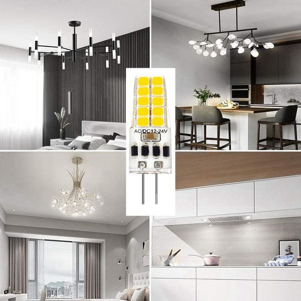 

bulbs 10pcs g4 led bulb ac/dc12v-24v 3w light 20led 360 beam angle 2835smd replace 30w halogen lamp