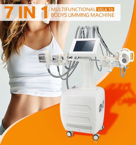 Multifunzione 7 in 1 Vela Slim Shape Anticellulite riduzione Rf Vacuum Roller Massage Dual 40K Cavitazione lipolaser BIO macchina dimagrante per corpo viso e occhi