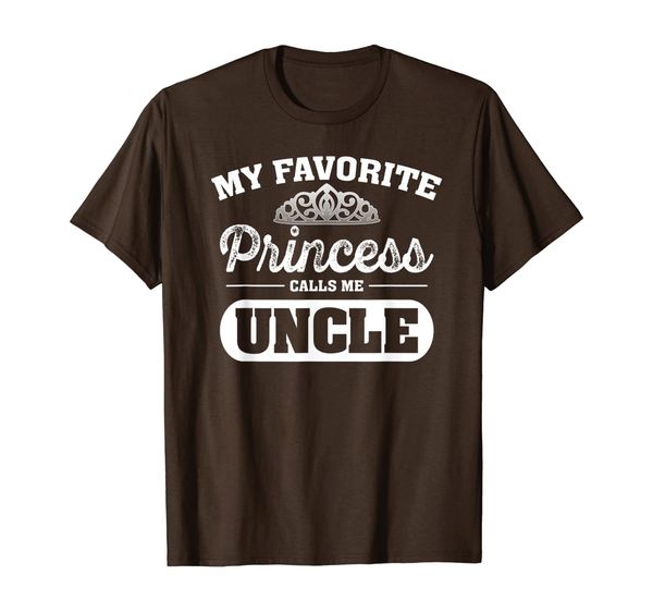 

my favorite princess calls me uncle t-shirt, White;black