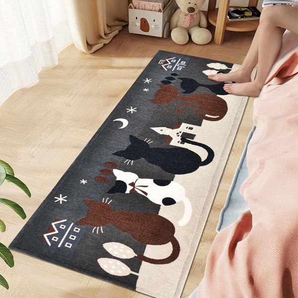 

carpets cartoon door mat kitchen bathroom non-slip rugs living room entrance doormat bedroom bedside soft carpet decor long floor mats