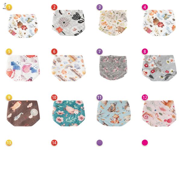 

baby bibs newborn burping cloths boys girls accessories kids towel cotton flower soft infant feeding triangular scarf b7098