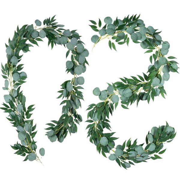 

2pcs artificial vine eucalyptus reusable eucalyptus pe decoration rattan