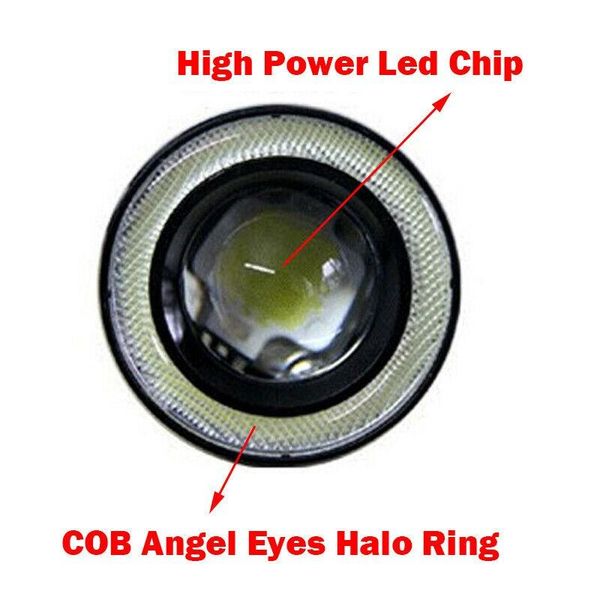 

interior&external lights 7.6cm fog 9-16v angel eyes driving halo ring super bright 3200lm