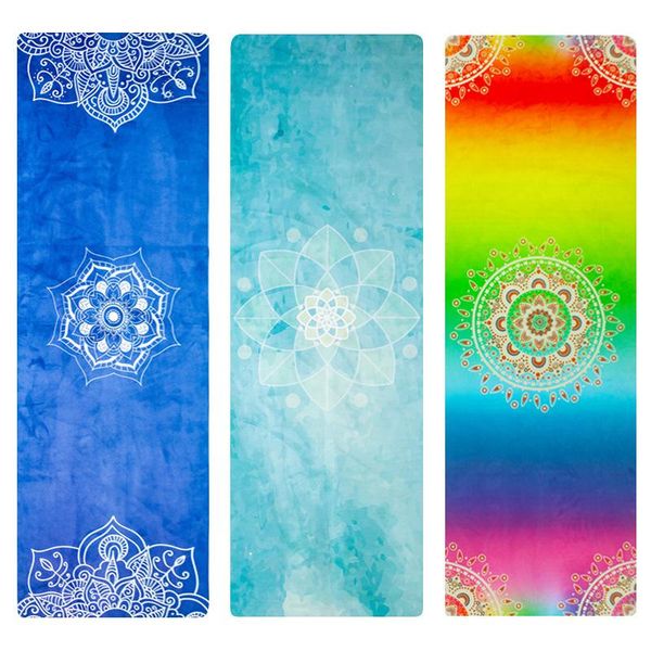 

1mm natural rubber suede printing high temperature ultra-thin washable yoga mat exercise mat tapete yoga