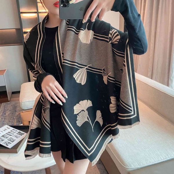 

design imitation cashmere women elegant warm short beard tassel travel with scarf for celebrities in autumn and, Blue;gray