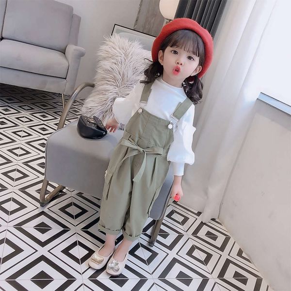 

children's clothing, girls' work clothes and suspenders, Blue