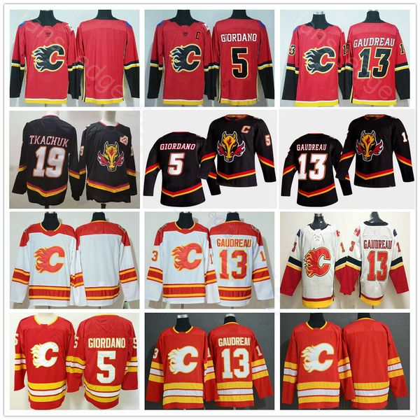 

calgary flames 2021 reverse retro jerseys 5 mark giordano 13 johnny gaudreau 23 sean monahan 68 jaromir jagr 19 matthew tkachuk jerseys, Black;red