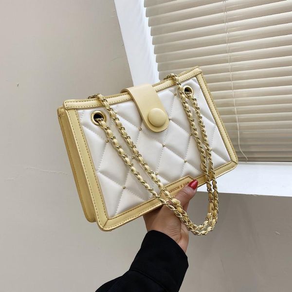 

evening bags fashion exquisite brand shoulder bag for women 2021 casual designer messenger ladies leather solid color chain