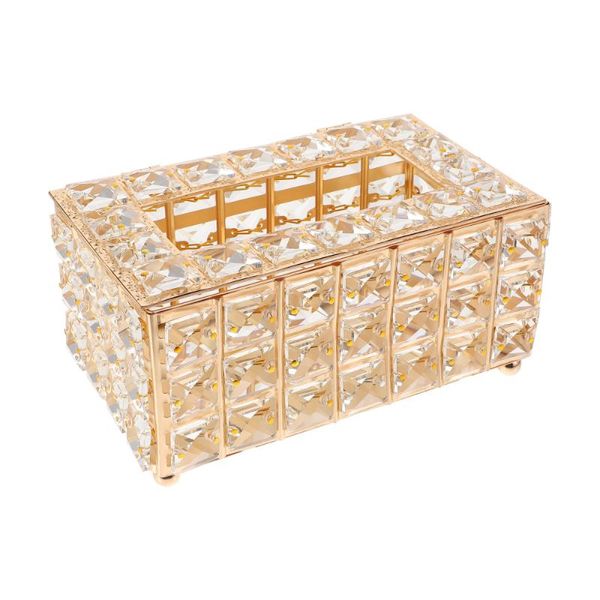 

tissue boxes & napkins 1pc home deskbox delicate crystal glass dispenser container