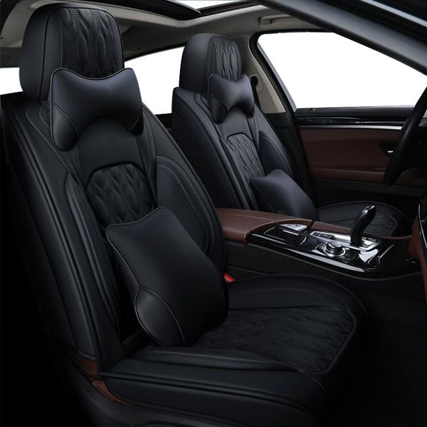 

car seat covers black leather for lada vesta sw cross granta priora kalina accessories