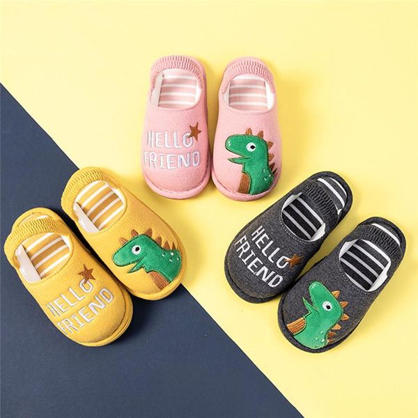 

slipper kids slippers toddler boys girls fluffy little shoes warm cute animal home chausson enfant #3o25, Black;grey