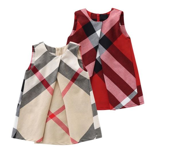 

Good Quality Baby Girls Summer Dress Kids Sleeveless Vest Dresses Girl Princess Dress Cotton Children Skirts Child Clothing 1-6 Years, Khaki