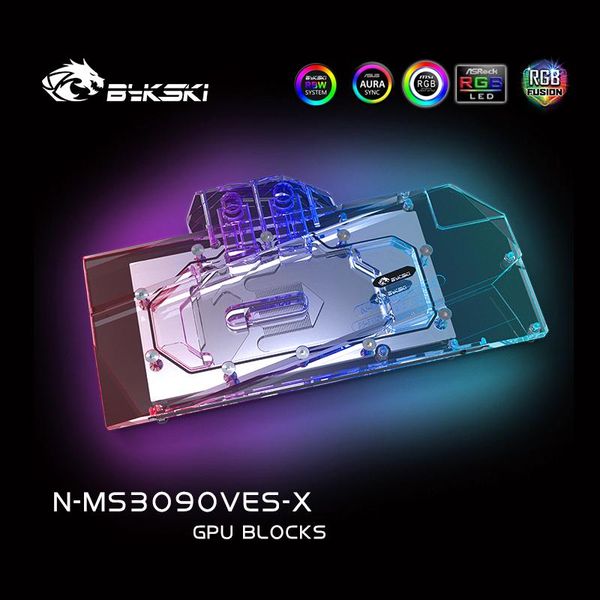 

bykski n-ms3090ves-x pc water cooling radiator gpu cooler video graphics card water block for msi rtx3090 rtx 3080 ventus 3x