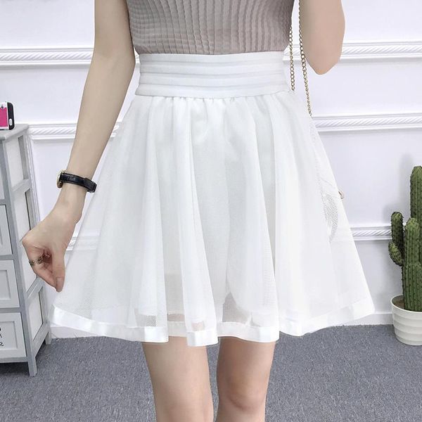

skirts black short pleated skirt women faldas elastic high waist lace mini female streetwear beach a-line summer  q3868