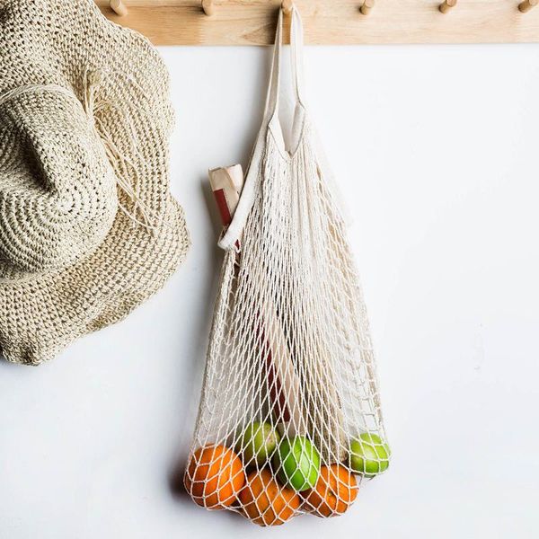 

storage bags ins environmental protection shopping woven bag vegetable and fruit net simple wind cotton fishing handbag
