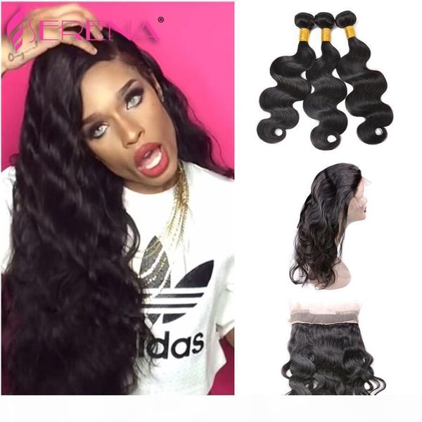 

human hair 360 frontals body wave straight deep wave curly brazilian hair 360 lace frontal closures 22.5x4x3 round lace closures, Black;brown