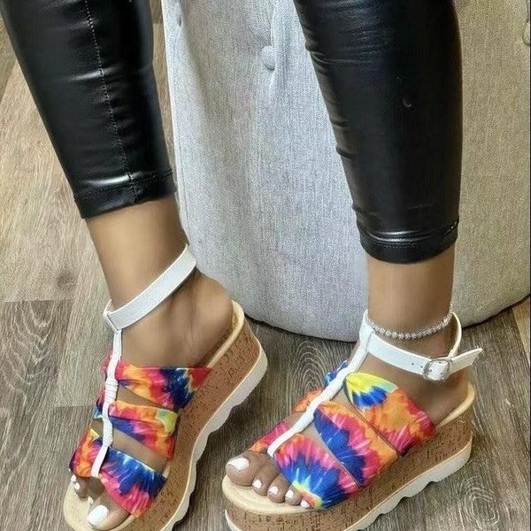 

sandals 2021 summer fashion simple color matching women's leisure large size shoes beach, Black