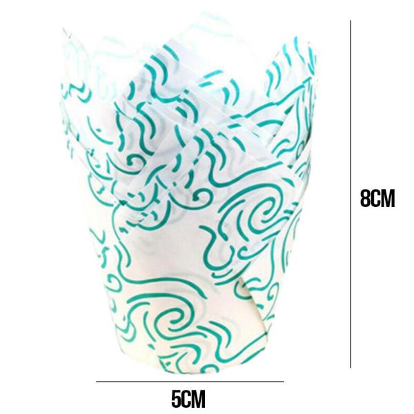 

100pcs cupcake liner baking cup wedding party caissettes tulip muffin cupcake paper cup oilproof cake wrapper decorating tool