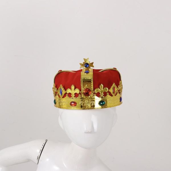

party hats king crown hat halloween stage show masquerade decoration cosplay props luxury emperor for kids boys birthday