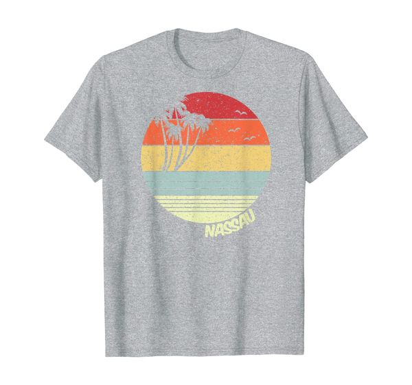 

nassau bahamas beach vacation souvenir t-shirt, White;black